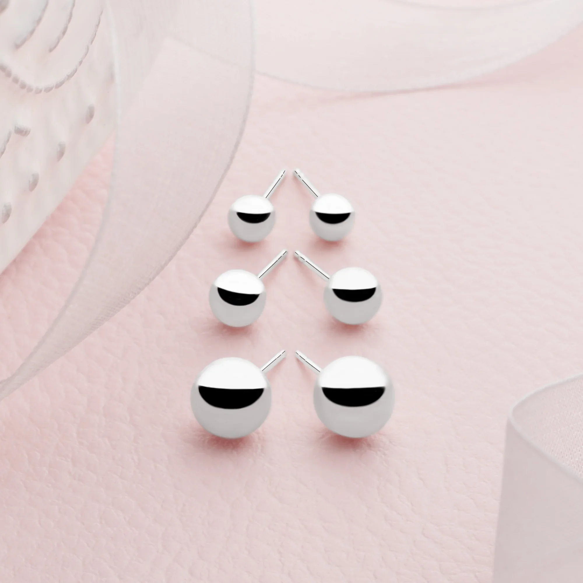 Classico Silver Studs - 5mm Medium - Image 5