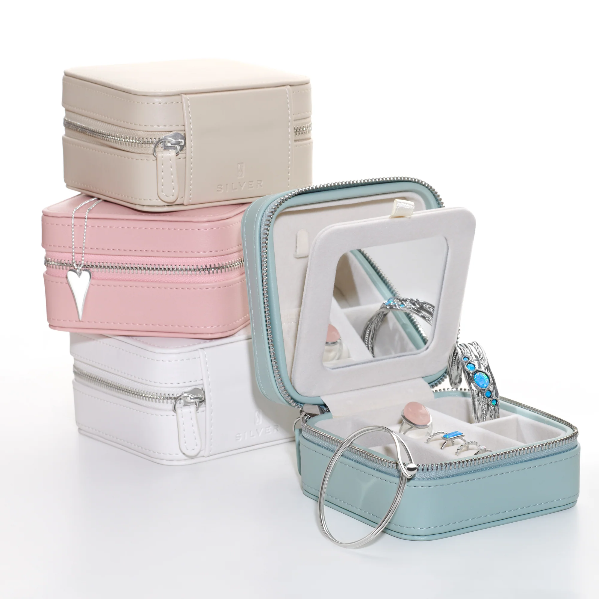 Duck Egg Blue Jewellery Case - Image 3