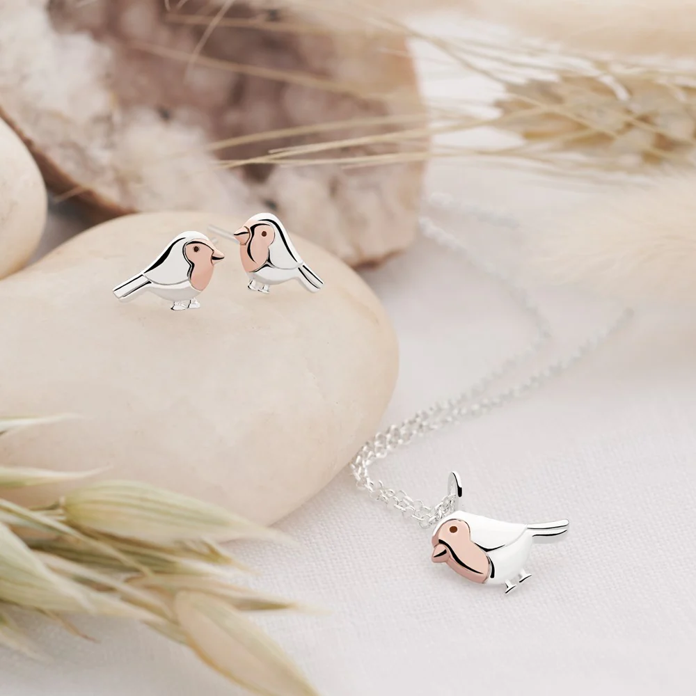 Red Robin Stud Earrings - Image 3