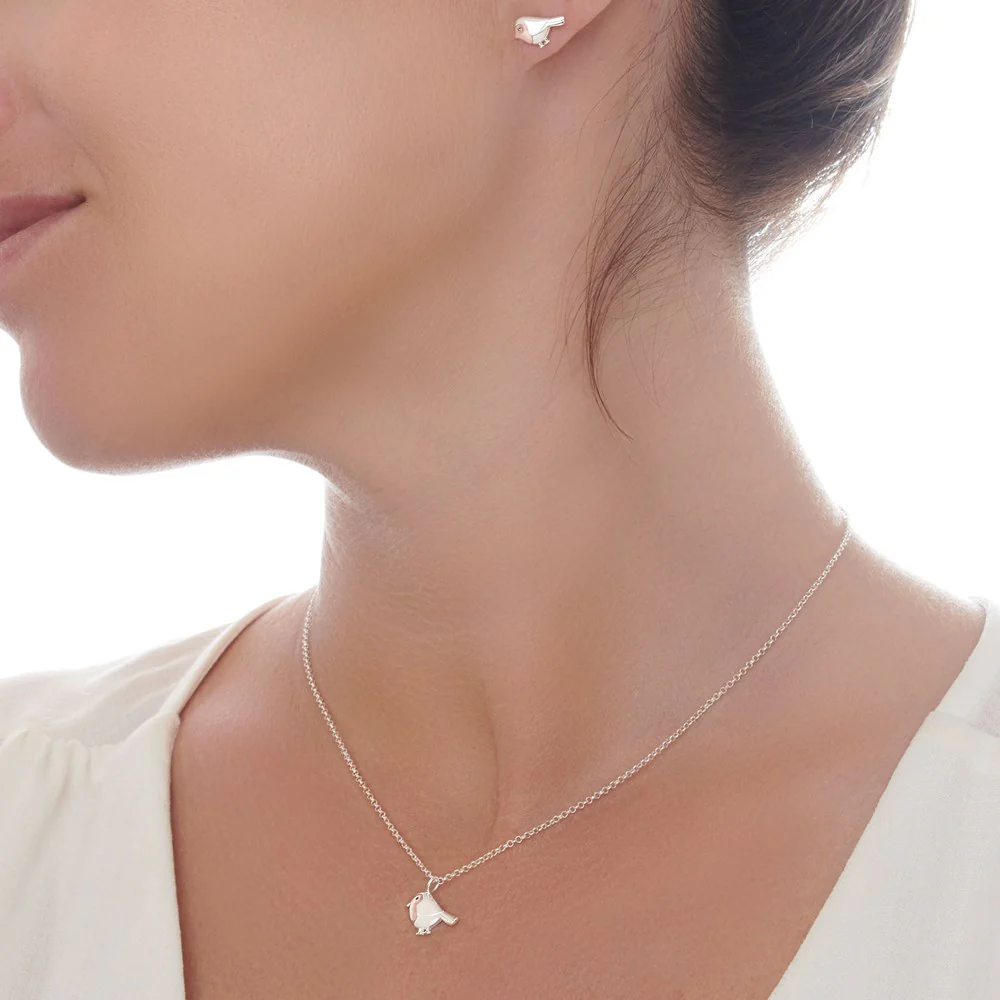 Red Robin Stud Earrings - Image 5