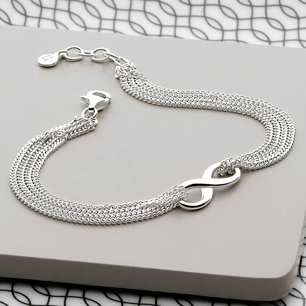 Silver Infinity Bracelet - Image 3