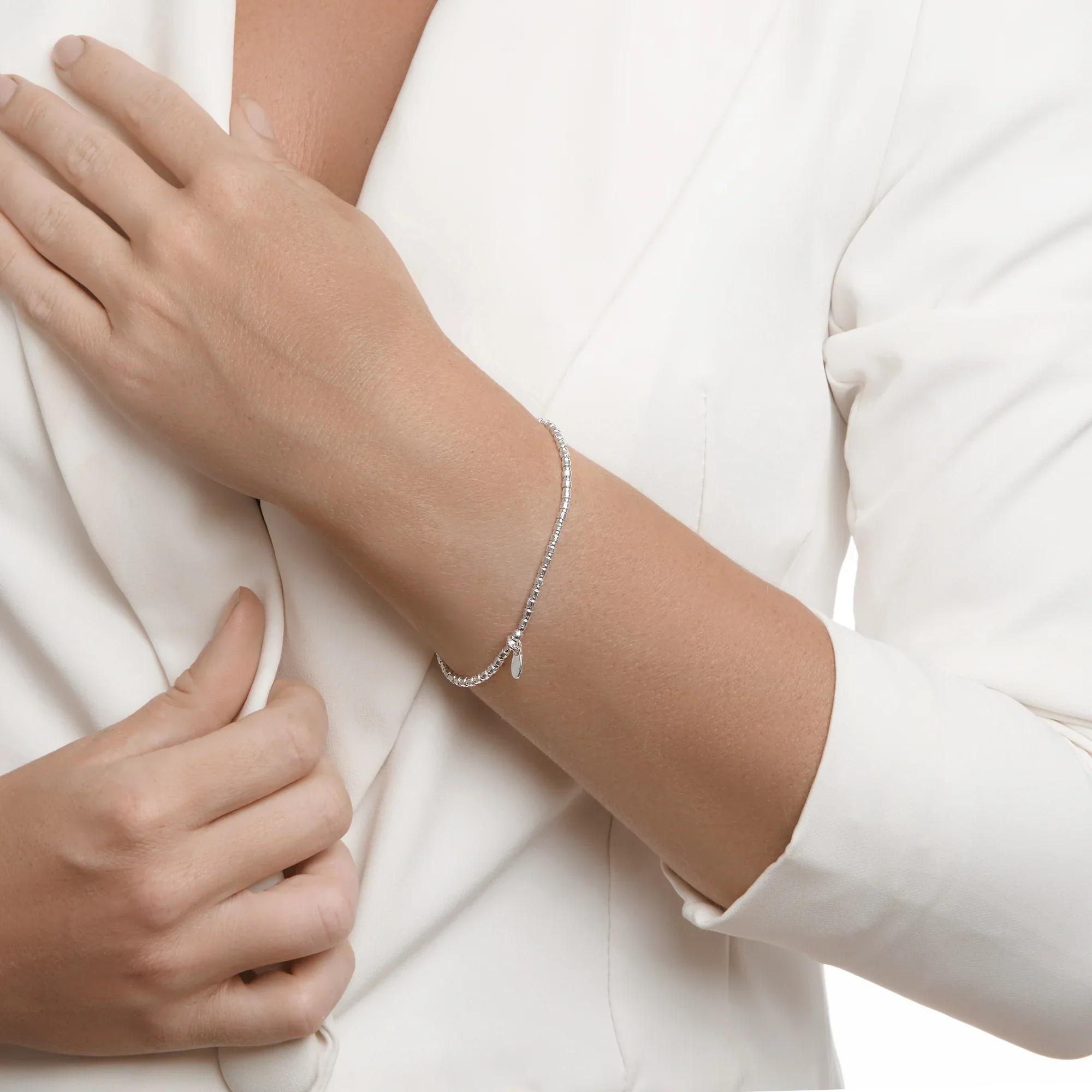 Silver Pebbles Layer Bracelet - Image 3