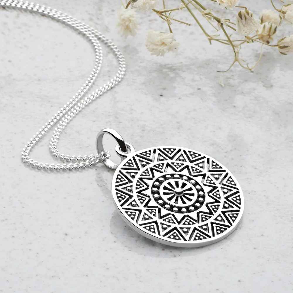 Sun Burst Mandala Necklace - Image 3