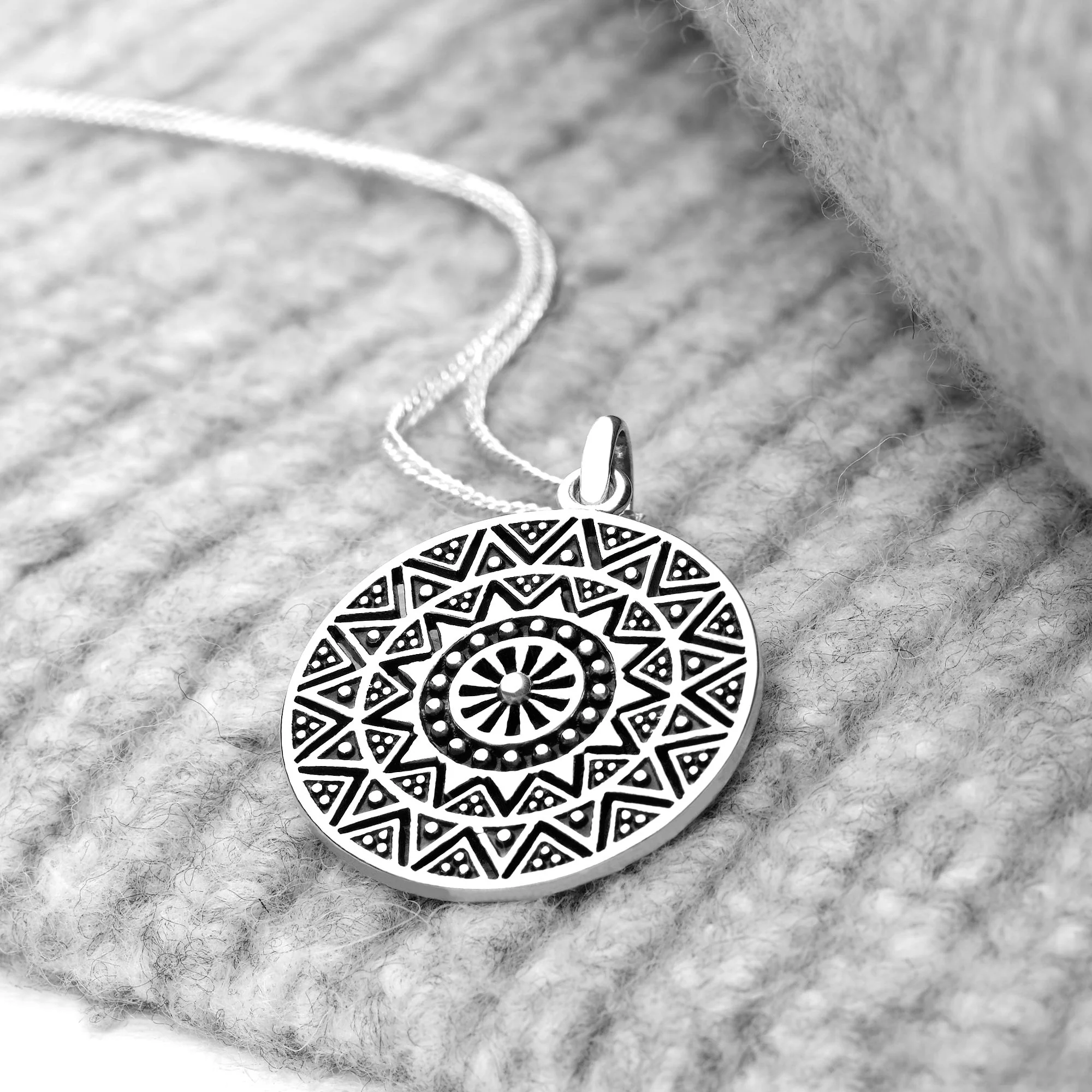 Sun Burst Mandala Necklace - Image 4